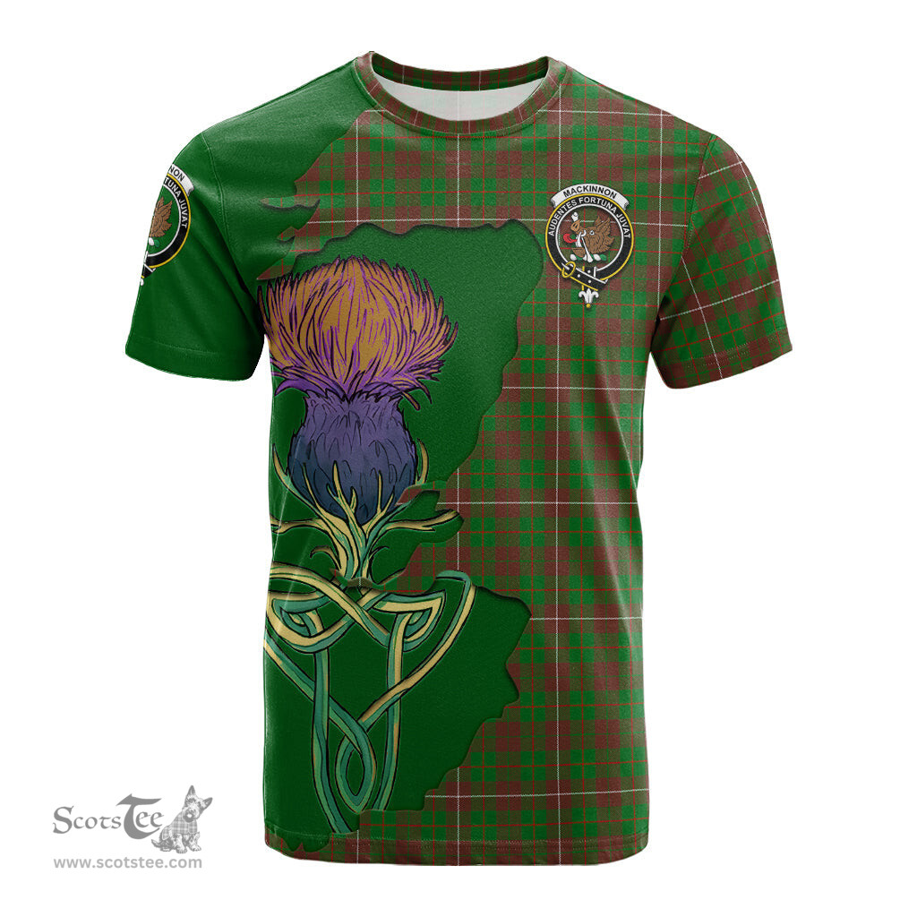Scottish MacKinnon Hunting Modern Clan Tartan with Thistle and Scotland Map Tartan Plaid T Shirt Scottish Plaid Tartan Plaid - ScotsTee - scotstee.com
