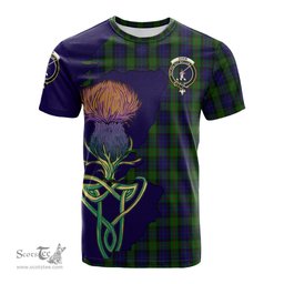 Scottish Gunn Clan Tartan with Thistle and Scotland Map Tartan Plaid T Shirt Scottish Plaid Tartan Plaid - ScotsTee - scotstee.com