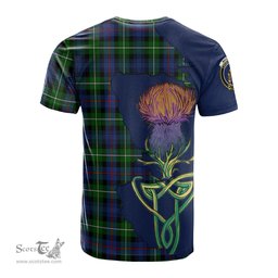 Scottish MacKenzie Modern Clan Tartan with Thistle and Scotland Map Tartan Plaid T Shirt Scottish Plaid Tartan Plaid - ScotsTee - scotstee.com