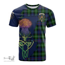Scottish MacKenzie Modern Clan Tartan with Thistle and Scotland Map Tartan Plaid T Shirt Scottish Plaid Tartan Plaid - ScotsTee - scotstee.com