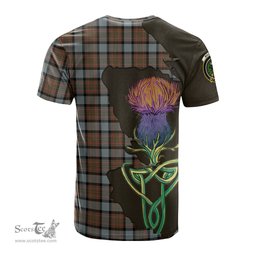 Scottish MacLaren Weathered Clan Tartan with Thistle and Scotland Map Tartan Plaid T Shirt Scottish Plaid Tartan Plaid - ScotsTee - scotstee.com