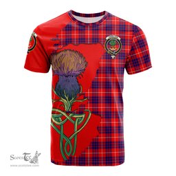 Scottish Hamilton Modern Clan Tartan with Thistle and Scotland Map Tartan Plaid T Shirt Scottish Plaid Tartan Plaid - ScotsTee - scotstee.com