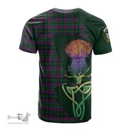 Scottish MacLachlan Hunting Clan Tartan with Thistle and Scotland Map Tartan Plaid T Shirt Scottish Plaid Tartan Plaid - ScotsTee - scotstee.com