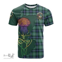 Scottish MacDonald of the Isles Hunting Ancient Clan Tartan with Thistle and Scotland Map Tartan Plaid T Shirt Scottish Plaid Tartan Plaid - ScotsTee - scotstee.com