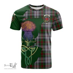 Scottish MacDuff Dress Clan Tartan with Thistle and Scotland Map Tartan Plaid T Shirt Scottish Plaid Tartan Plaid - ScotsTee - scotstee.com