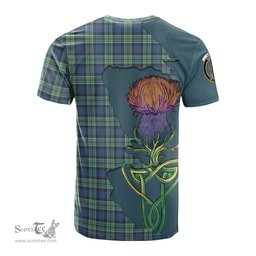 Scottish Leslie Hunting Ancient Clan Tartan with Thistle and Scotland Map Tartan Plaid T Shirt Scottish Plaid Tartan Plaid - ScotsTee - scotstee.com