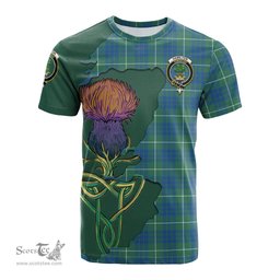 Scottish Hamilton Hunting Ancient Clan Tartan with Thistle and Scotland Map Tartan Plaid T Shirt Scottish Plaid Tartan Plaid - ScotsTee - scotstee.com