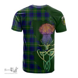 Scottish Johnston Modern Clan Tartan with Thistle and Scotland Map Tartan Plaid T Shirt Scottish Plaid Tartan Plaid - ScotsTee - scotstee.com