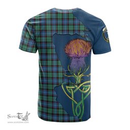 Scottish Hunter Ancient Clan Tartan with Thistle and Scotland Map Tartan Plaid T Shirt Scottish Plaid Tartan Plaid - ScotsTee - scotstee.com