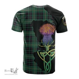 Scottish MacAulay Hunting Ancient Clan Tartan with Thistle and Scotland Map Tartan Plaid T Shirt Scottish Plaid Tartan Plaid - ScotsTee - scotstee.com