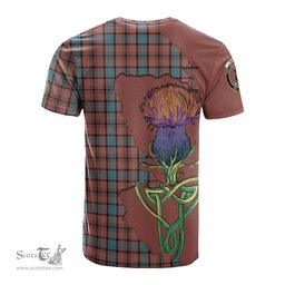 Scottish Hannay Dress Clan Tartan with Thistle and Scotland Map Tartan Plaid T Shirt Scottish Plaid Tartan Plaid - ScotsTee - scotstee.com