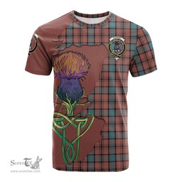 Scottish Hannay Dress Clan Tartan with Thistle and Scotland Map Tartan Plaid T Shirt Scottish Plaid Tartan Plaid - ScotsTee - scotstee.com