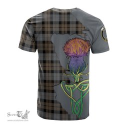 Scottish MacKay Weathered Clan Tartan with Thistle and Scotland Map Tartan Plaid T Shirt Scottish Plaid Tartan Plaid - ScotsTee - scotstee.com