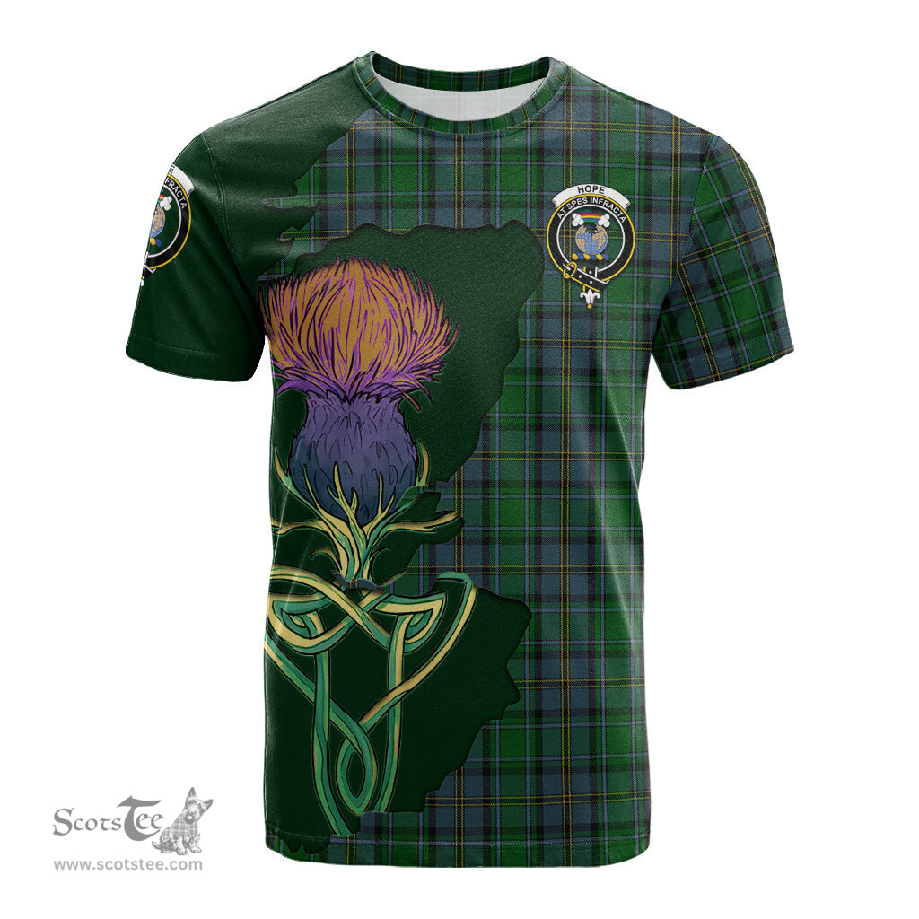 Scottish Hope Vere Clan Tartan with Thistle and Scotland Map Tartan Plaid T Shirt Scottish Plaid Tartan Plaid - ScotsTee - scotstee.com
