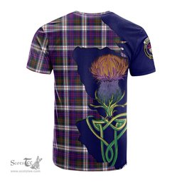 Scottish MacDonald Dress Modern Clan Tartan with Thistle and Scotland Map Tartan Plaid T Shirt Scottish Plaid Tartan Plaid - ScotsTee - scotstee.com