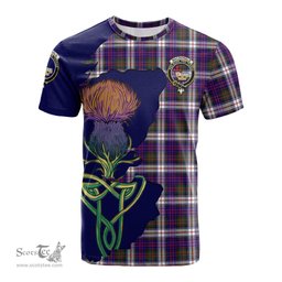 Scottish MacDonald Dress Modern Clan Tartan with Thistle and Scotland Map Tartan Plaid T Shirt Scottish Plaid Tartan Plaid - ScotsTee - scotstee.com