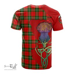 Scottish Lennox Modern Clan Tartan with Thistle and Scotland Map Tartan Plaid T Shirt Scottish Plaid Tartan Plaid - ScotsTee - scotstee.com