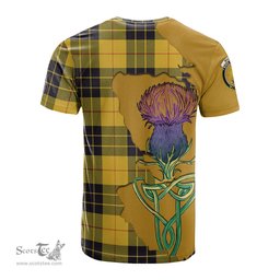 Scottish MacLeod of Lewis Ancient Clan Tartan with Thistle and Scotland Map Tartan Plaid T Shirt Scottish Plaid Tartan Plaid - ScotsTee - scotstee.com