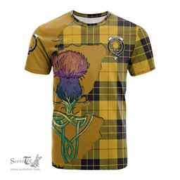 Scottish MacLeod of Lewis Ancient Clan Tartan with Thistle and Scotland Map Tartan Plaid T Shirt Scottish Plaid Tartan Plaid - ScotsTee - scotstee.com