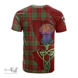 Scottish Leask Clan Tartan with Thistle and Scotland Map Tartan Plaid T Shirt Scottish Plaid Tartan Plaid - ScotsTee - scotstee.com