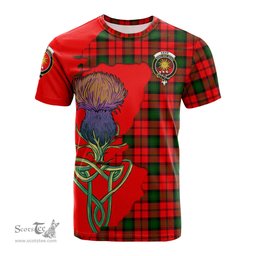 Scottish Kerr Modern Clan Tartan with Thistle and Scotland Map Tartan Plaid T Shirt Scottish Plaid Tartan Plaid - ScotsTee - scotstee.com