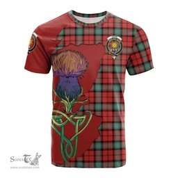 Scottish Kerr Ancient Clan Tartan with Thistle and Scotland Map Tartan Plaid T Shirt Scottish Plaid Tartan Plaid - ScotsTee - scotstee.com