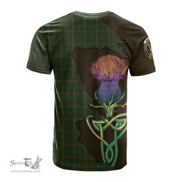 Scottish MacKinnon Hunting Clan Tartan with Thistle and Scotland Map Tartan Plaid T Shirt Scottish Plaid Tartan Plaid - ScotsTee - scotstee.com