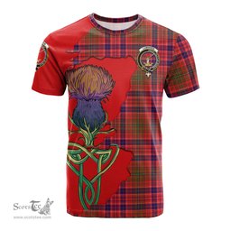 Scottish Lumsden Modern Clan Tartan with Thistle and Scotland Map Tartan Plaid T Shirt Scottish Plaid Tartan Plaid - ScotsTee - scotstee.com