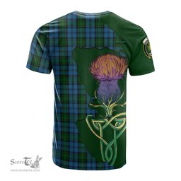 Scottish Kerr Hunting Clan Tartan with Thistle and Scotland Map Tartan Plaid T Shirt Scottish Plaid Tartan Plaid - ScotsTee - scotstee.com