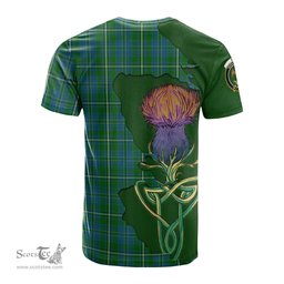 Scottish Hay Hunting Clan Tartan with Thistle and Scotland Map Tartan Plaid T Shirt Scottish Plaid Tartan Plaid - ScotsTee - scotstee.com