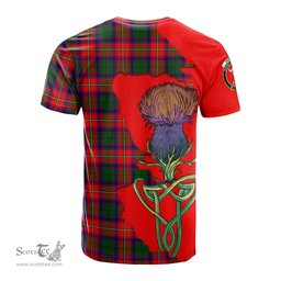 Scottish Hopkirk Clan Tartan with Thistle and Scotland Map Tartan Plaid T Shirt Scottish Plaid Tartan Plaid - ScotsTee - scotstee.com