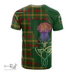 Scottish MacMillan Society of Glasgow Clan Tartan with Thistle and Scotland Map Tartan Plaid T Shirt Scottish Plaid Tartan Plaid - ScotsTee - scotstee.com