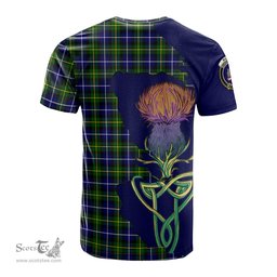 Scottish MacNeil of Barra Modern Clan Tartan with Thistle and Scotland Map Tartan Plaid T Shirt Scottish Plaid Tartan Plaid - ScotsTee - scotstee.com