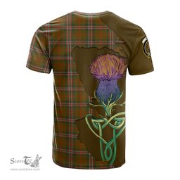 Scottish Scott Brown Modern Clan Tartan with Thistle and Scotland Map Tartan Plaid T Shirt Scottish Plaid Tartan Plaid - ScotsTee - scotstee.com