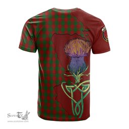 Scottish Moncrieff Clan Tartan with Thistle and Scotland Map Tartan Plaid T Shirt Scottish Plaid Tartan Plaid - ScotsTee - scotstee.com