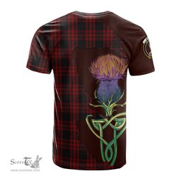 Scottish Menzies Hunting Clan Tartan with Thistle and Scotland Map Tartan Plaid T Shirt Scottish Plaid Tartan Plaid - ScotsTee - scotstee.com