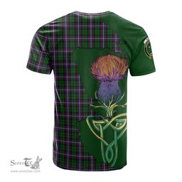 Scottish Russell Clan Tartan with Thistle and Scotland Map Tartan Plaid T Shirt Scottish Plaid Tartan Plaid - ScotsTee - scotstee.com