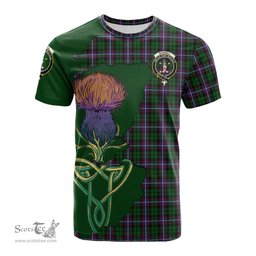 Scottish Russell Clan Tartan with Thistle and Scotland Map Tartan Plaid T Shirt Scottish Plaid Tartan Plaid - ScotsTee - scotstee.com