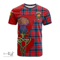 Scottish MacTavish Modern Clan Tartan with Thistle and Scotland Map Tartan Plaid T Shirt Scottish Plaid Tartan Plaid - ScotsTee - scotstee.com