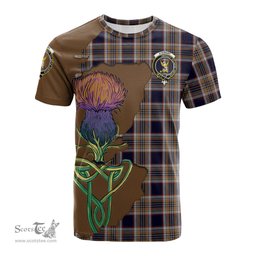 Scottish Stewart Navy Clan Tartan with Thistle and Scotland Map Tartan Plaid T Shirt Scottish Plaid Tartan Plaid - ScotsTee - scotstee.com