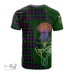 Scottish Urquhart Modern Clan Tartan with Thistle and Scotland Map Tartan Plaid T Shirt Scottish Plaid Tartan Plaid - ScotsTee - scotstee.com