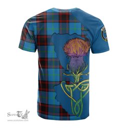Scottish Wedderburn Clan Tartan with Thistle and Scotland Map Tartan Plaid T Shirt Scottish Plaid Tartan Plaid - ScotsTee - scotstee.com