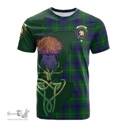 Scottish Oliphant Clan Tartan with Thistle and Scotland Map Tartan Plaid T Shirt Scottish Plaid Tartan Plaid - ScotsTee - scotstee.com