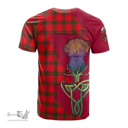 Scottish MacNab Modern Clan Tartan with Thistle and Scotland Map Tartan Plaid T Shirt Scottish Plaid Tartan Plaid - ScotsTee - scotstee.com
