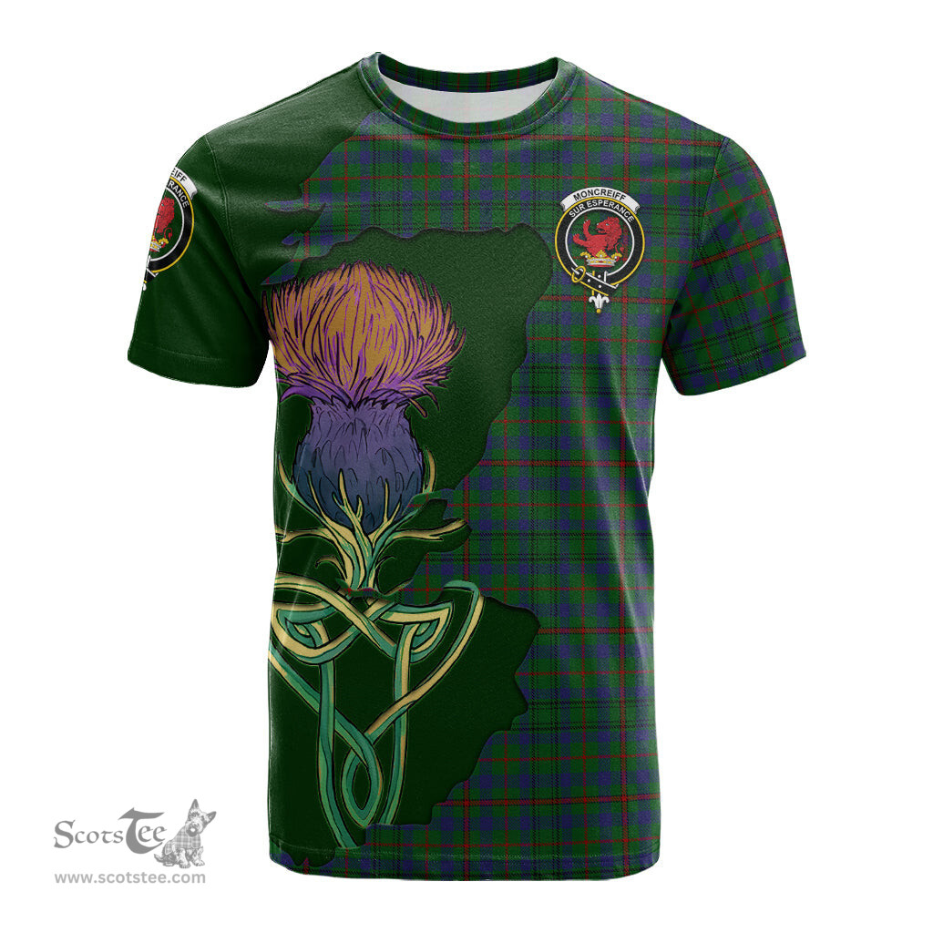 Scottish Moncrieff of Atholl Clan Tartan with Thistle and Scotland Map Tartan Plaid T Shirt Scottish Plaid Tartan Plaid - ScotsTee - scotstee.com