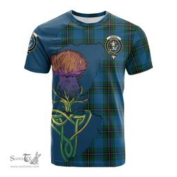 Scottish Murray of Elibank Clan Tartan with Thistle and Scotland Map Tartan Plaid T Shirt Scottish Plaid Tartan Plaid - ScotsTee - scotstee.com