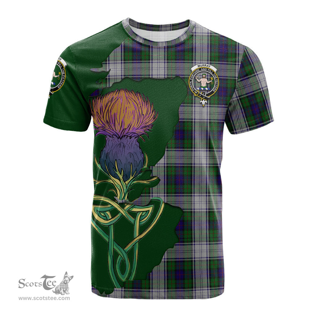 Scottish Murray of Atholl Dress Clan Tartan with Thistle and Scotland Map Tartan Plaid T Shirt Scottish Plaid Tartan Plaid - ScotsTee - scotstee.com