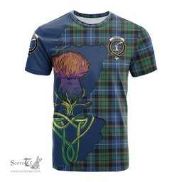 Scottish MacRae Hunting Ancient Clan Tartan with Thistle and Scotland Map Tartan Plaid T Shirt Scottish Plaid Tartan Plaid - ScotsTee - scotstee.com