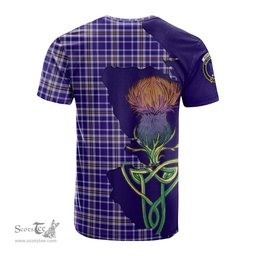 Scottish Ochterlony Clan Tartan with Thistle and Scotland Map Tartan Plaid T Shirt Scottish Plaid Tartan Plaid - ScotsTee - scotstee.com