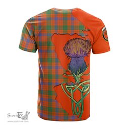 Scottish Ross Ancient Clan Tartan with Thistle and Scotland Map Tartan Plaid T Shirt Scottish Plaid Tartan Plaid - ScotsTee - scotstee.com